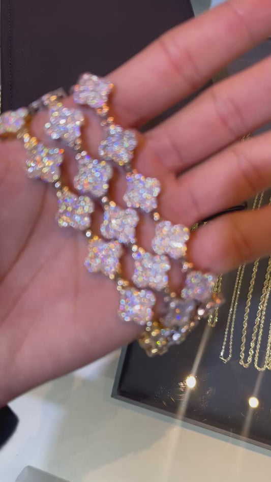 Van Cleef Style Bracelet — (iced)